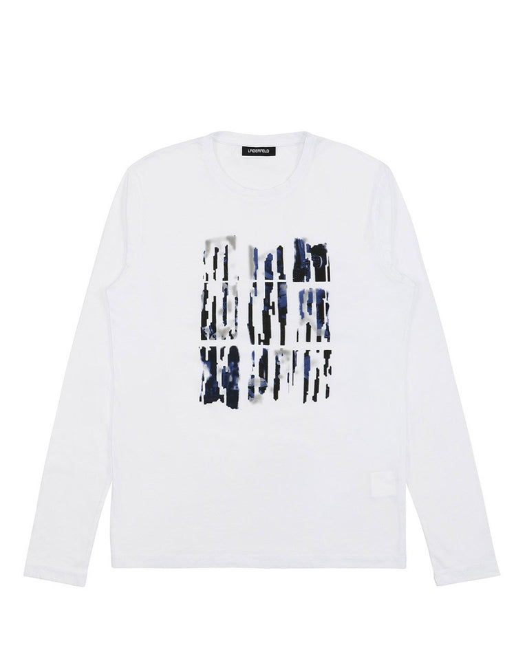 Printed Round Neck Long-Sleeves T-shirt