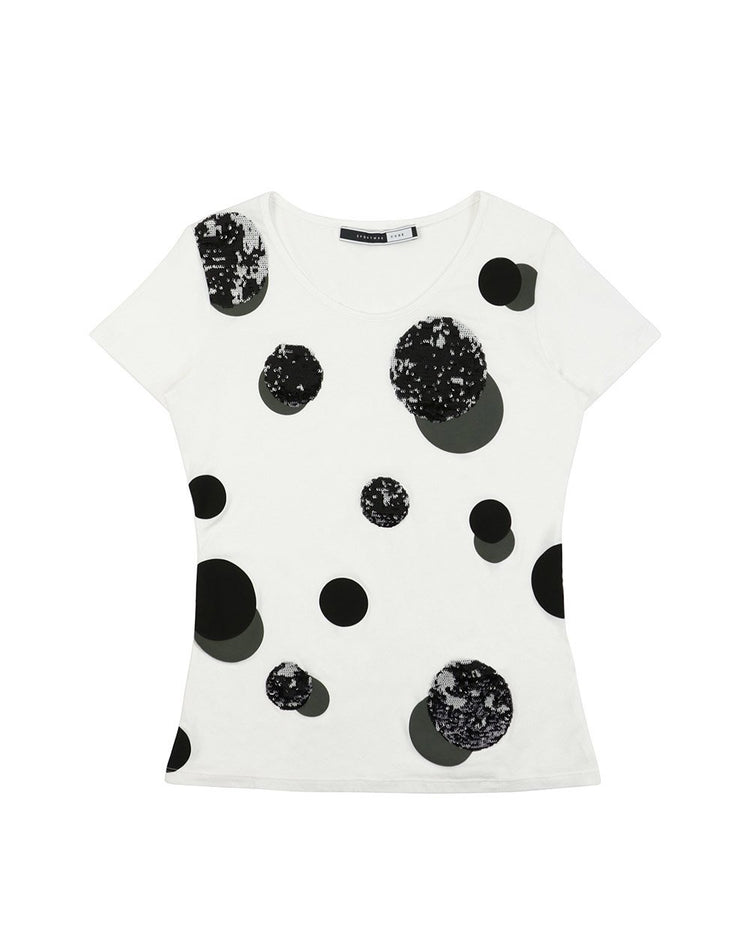 Printed Round Neck Short Sleeves T-shirt