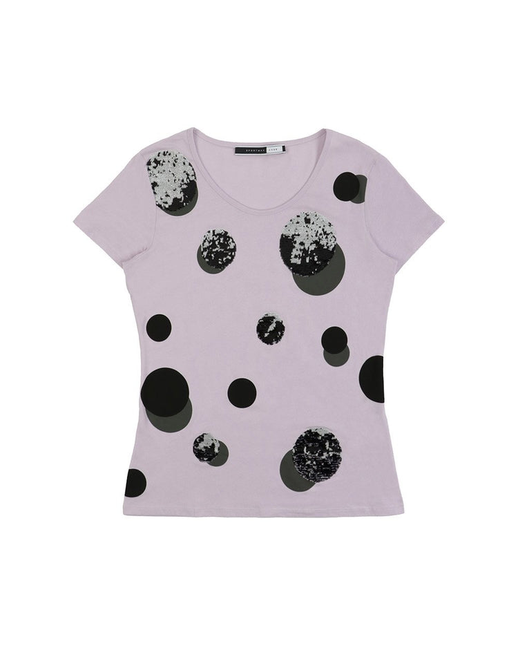 Printed Round Neck Short Sleeves T-shirt