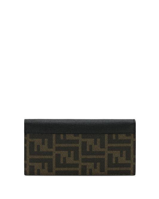 Double F Printed Long Flap Wallet