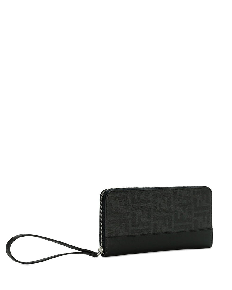 Zipper Leather Long Wallet