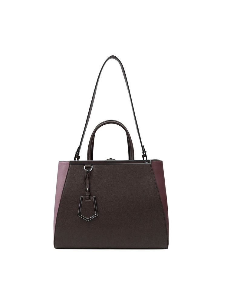 Color-block Leather Handbag