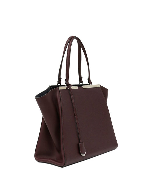 Plain Color Leather Shoulder Bag