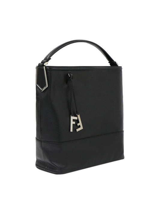 Leather Solid-Colored Handbag