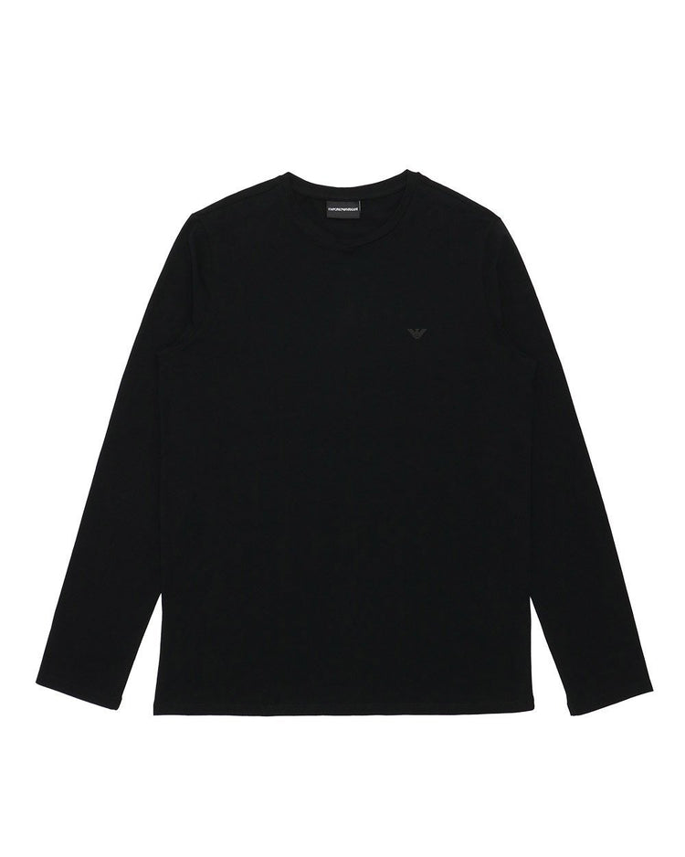 Cotton Long-Sleeved Round Neck T-Shirt
