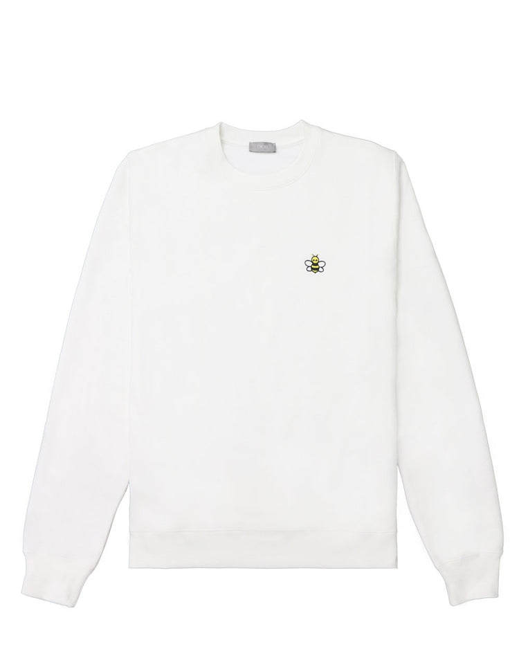 Bee Embroidered Cotton Long-sleeved Sweater - ISSI Outlet