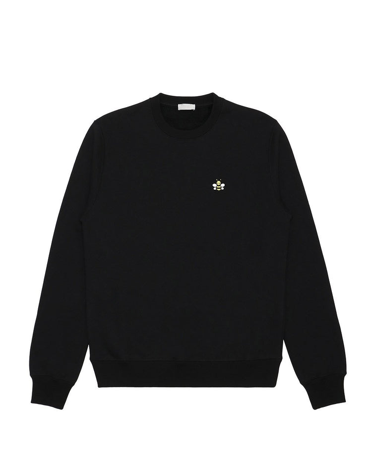 Bee Embroidered Cotton Long-sleeved Sweater - ISSI Outlet