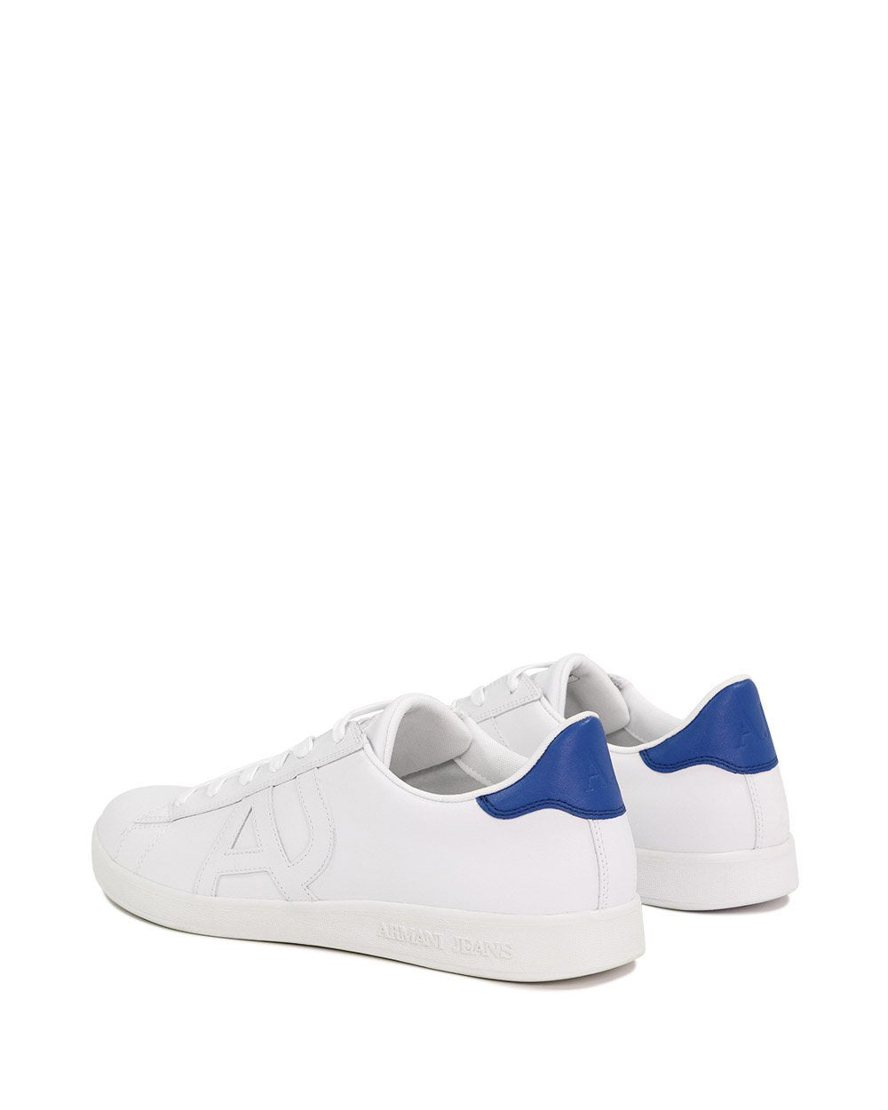 AJ Logo Round-Toe Rubber Sole Sneakers - ISSI Outlet