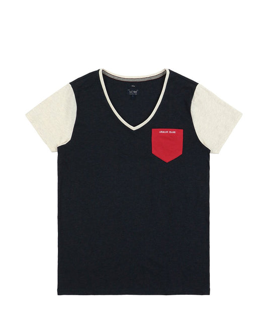 Cotton V-neck T-shirt - ISSI Outlet