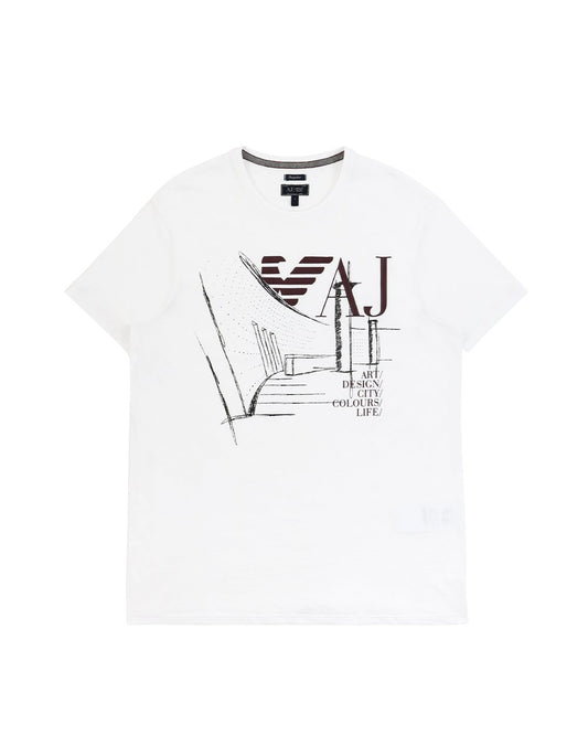 Printed Round Neck Short Sleeves T-shirt - ISSI Outlet