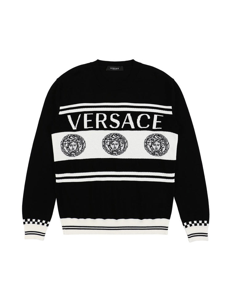 LOGO嵌花羊毛毛衣