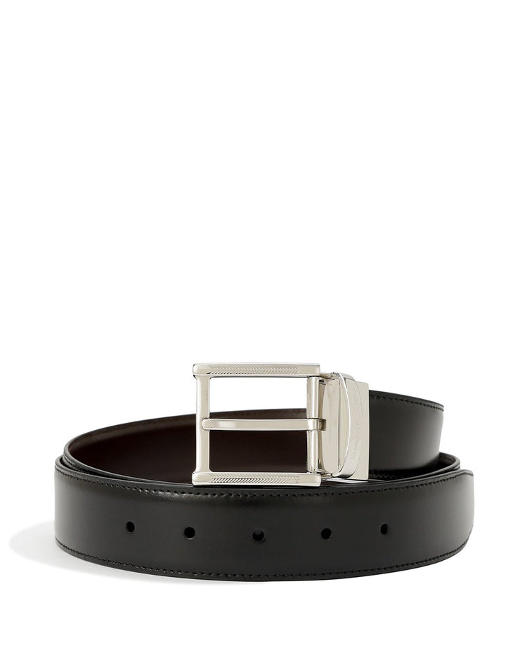 Leather Belt With Metal Buckle