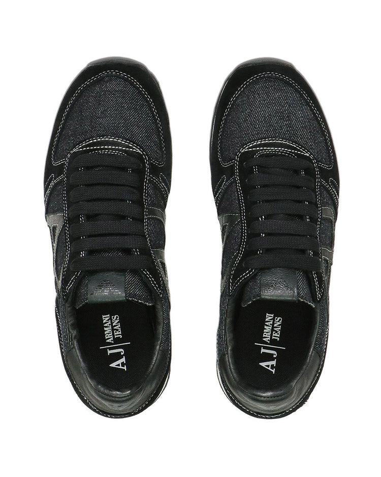 AJ Logo Denim Sneakers - ISSI Outlet