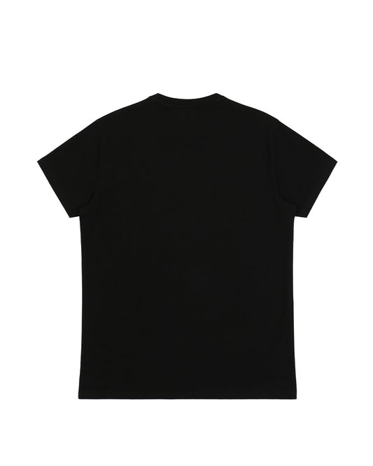 Crew Neck Short-sleeved Cris-crossing Print T-Shirt