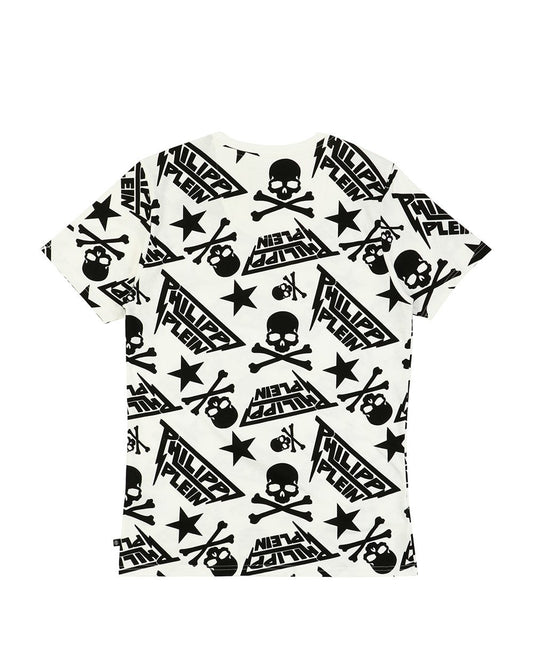 Printed Round Neck Short Sleeves T-shirt - ISSI Outlet