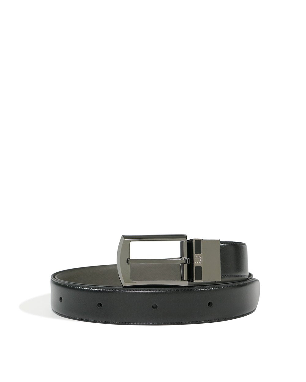 Silver Buckle Leather Belt - ISSI Outlet