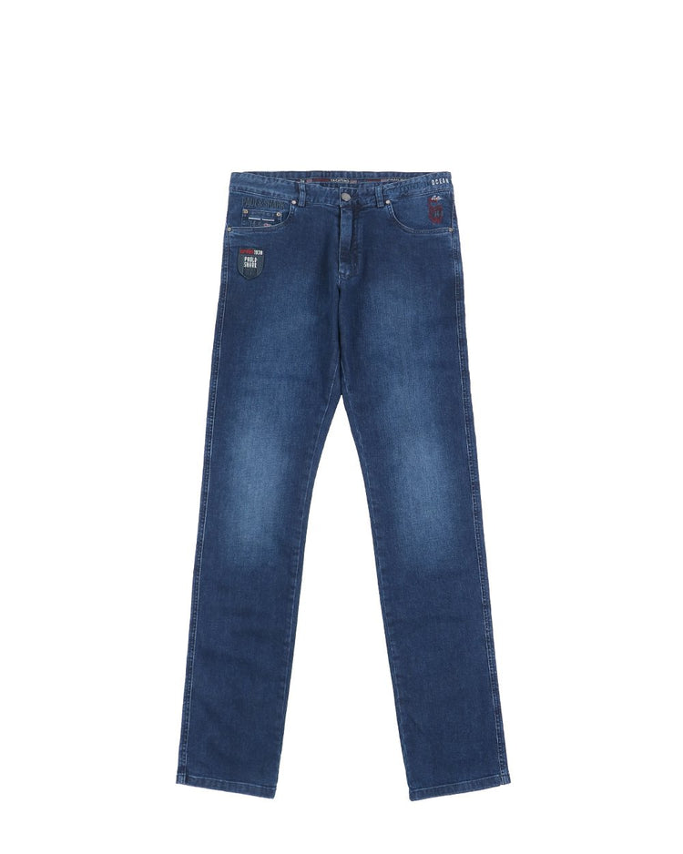 Elastic Cotton Jeans