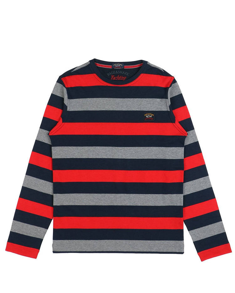 Long Sleeves Stripe Cotton T-Shirt - ISSI Outlet