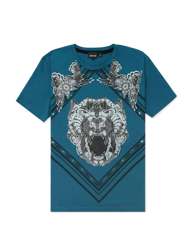 Printed Round Neck Short Sleeves T-Shirt - ISSI Outlet