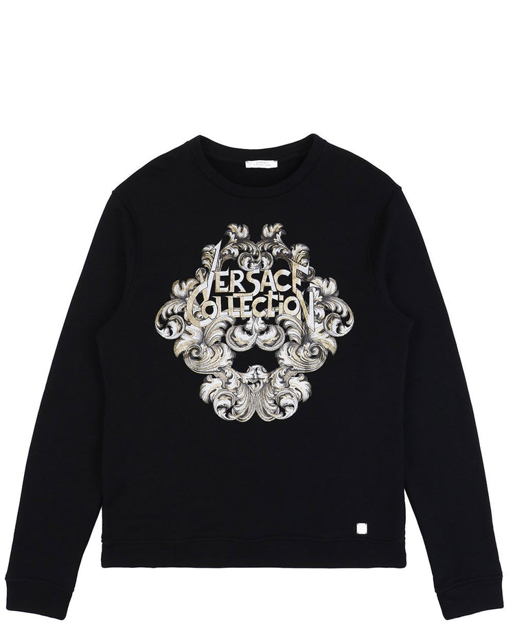 Printed Round Neck Long-Sleeves Sweatshirt