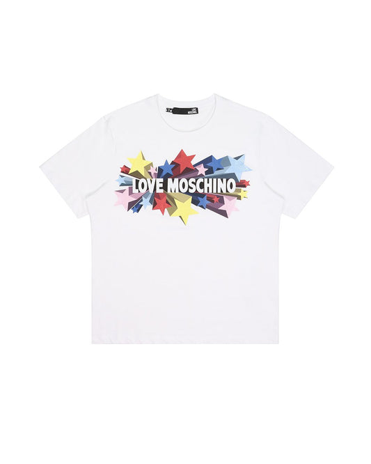 Love Moschino Glitter Stars jersey T-Shirt