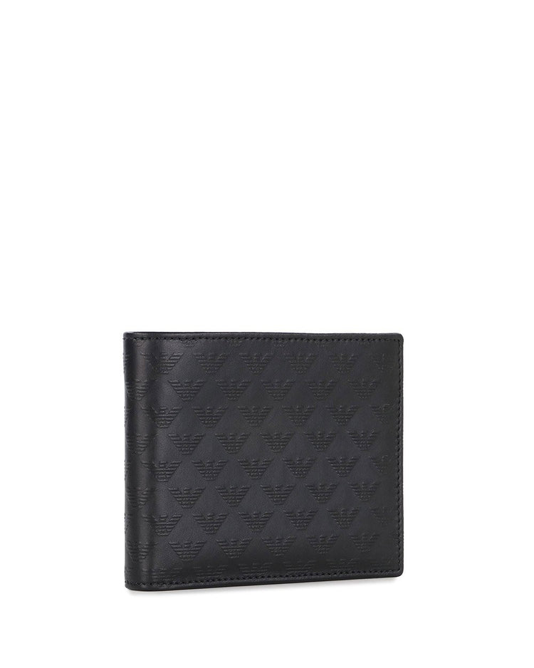 Eagle Logo Printed Leather Wallet