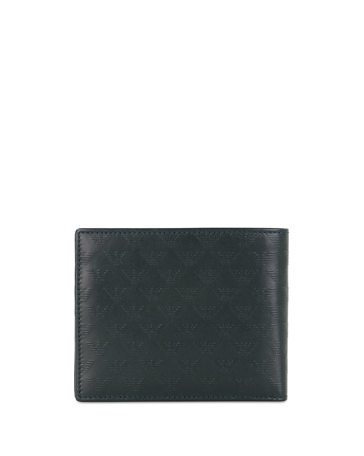 Eagle Logo Printed Leather Wallet