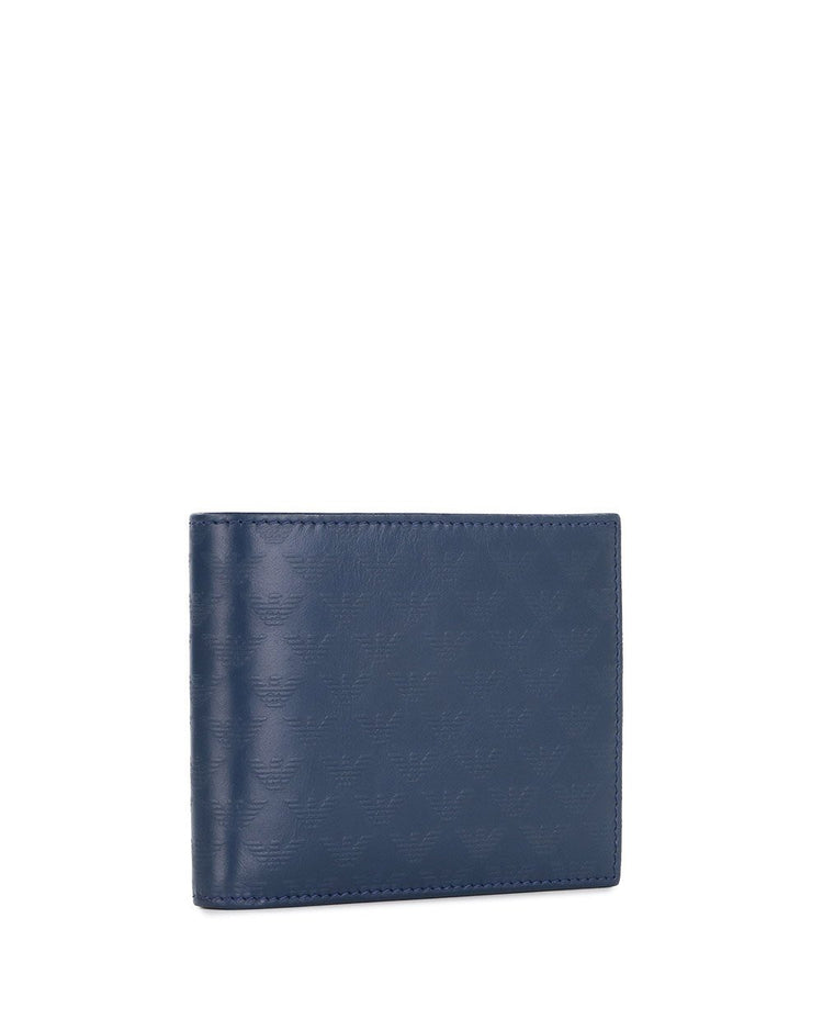 Eagle Logo Printed Leather Wallet