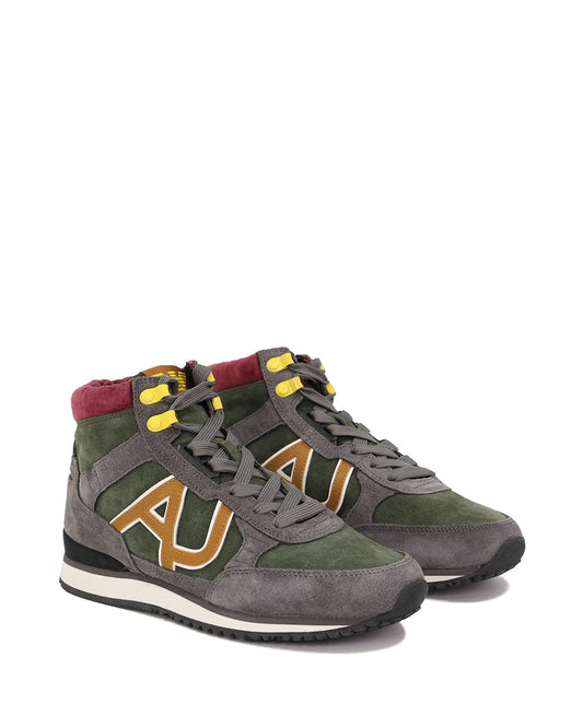 AJ Logo High-Top Sneakers