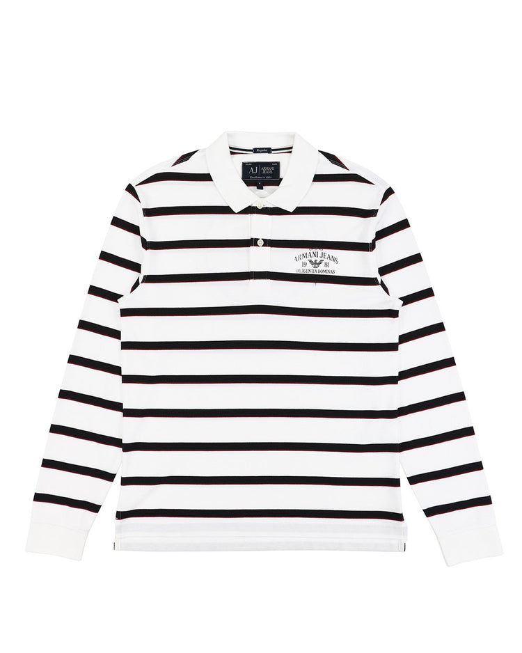 Cotton Striped Printed Short Long Sleeves Polo Shirt